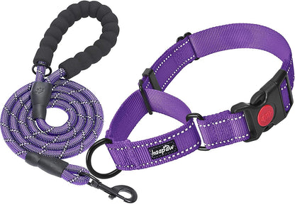 2 Packs Martingale Dog Collar with Quick Release Buckle Reflective Dog Training Collars for Small Medium Large Dogs