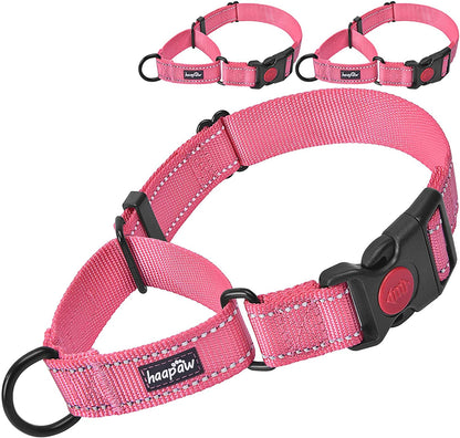 2 Packs Martingale Dog Collar with Quick Release Buckle Reflective Dog Training Collars for Small Medium Large Dogs