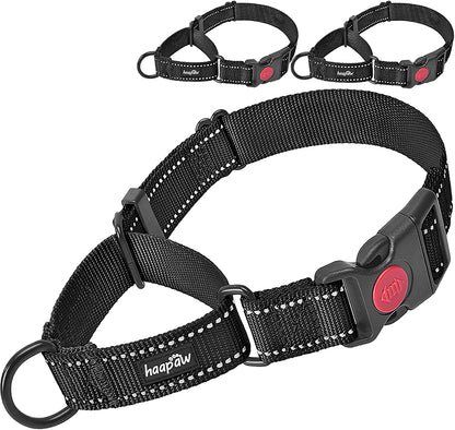 2 Packs Martingale Dog Collar with Quick Release Buckle Reflective Dog Training Collars for Small Medium Large Dogs