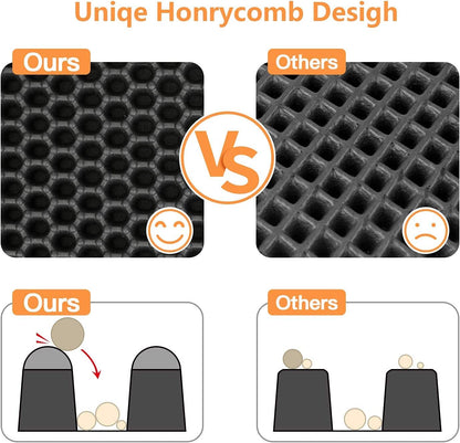 Cat Litter Mat - Honeycomb Double Layer Design, Waterproof, and Easy to Clean