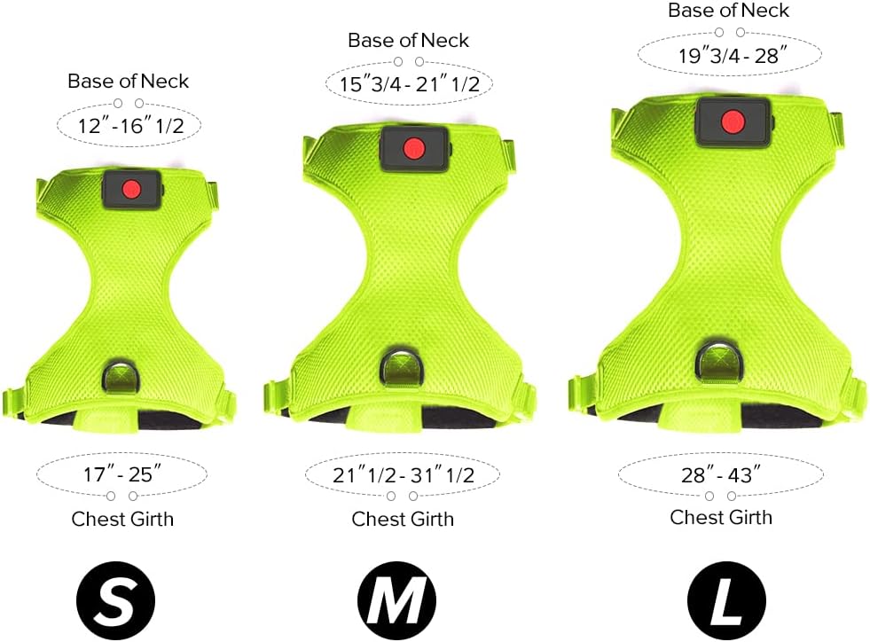 "USB Rechargeable LED Light-Up Dog Harness - Reflective & Adjustable - No-Pull Safety Vest for Dogs"