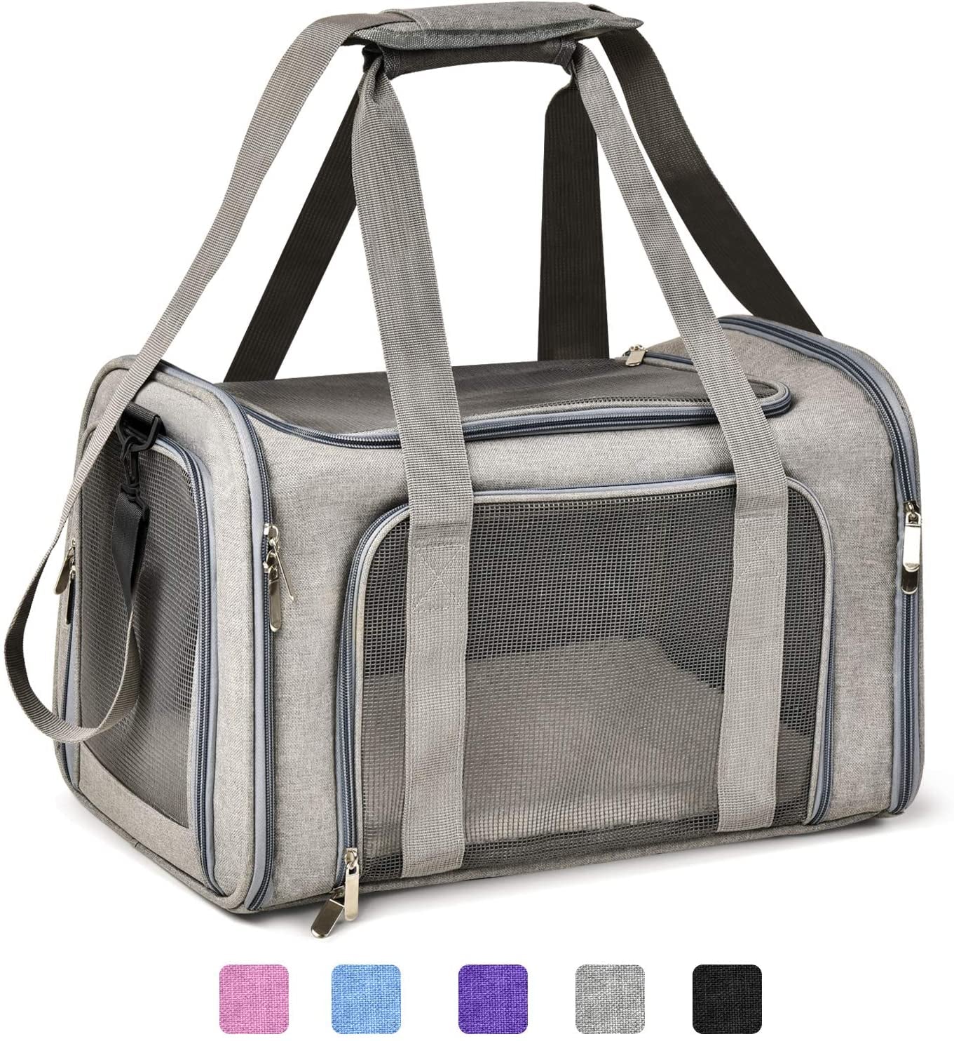 Paw-some Pet Carrier: TSA-Approved Cozy Cab for Cats and Pups up to 15 lbs – Soft, Collapsible, Travel-Ready!