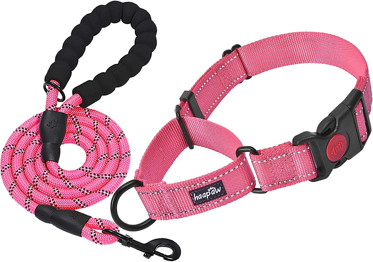 2 Packs Martingale Dog Collar with Quick Release Buckle Reflective Dog Training Collars for Small Medium Large Dogs