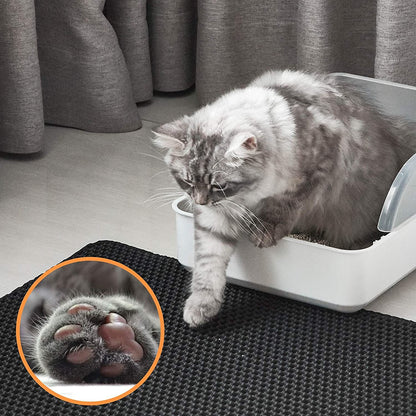 Cat Litter Mat - Honeycomb Double Layer Design, Waterproof, and Easy to Clean