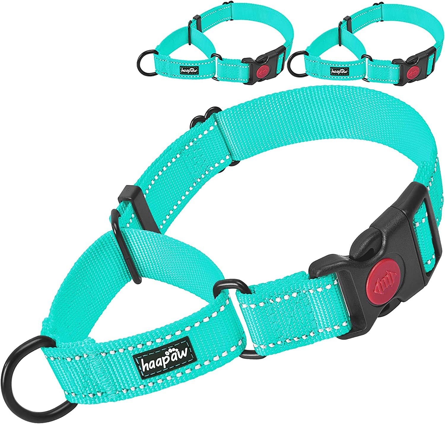 2 Packs Martingale Dog Collar with Quick Release Buckle Reflective Dog Training Collars for Small Medium Large Dogs