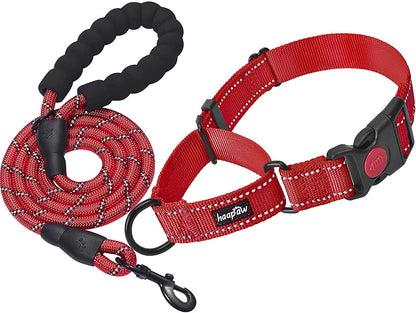 2 Packs Martingale Dog Collar with Quick Release Buckle Reflective Dog Training Collars for Small Medium Large Dogs